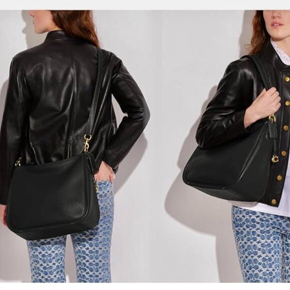 Coach Cary Shoulder bag Black with brass hardware. Excellent condition. - Picture 6 of 9